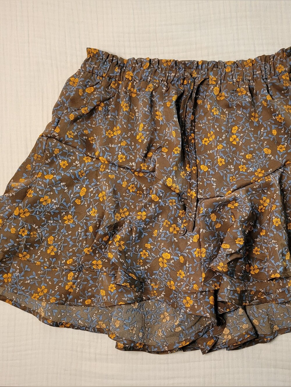 Floral Ruffle Mini Skort